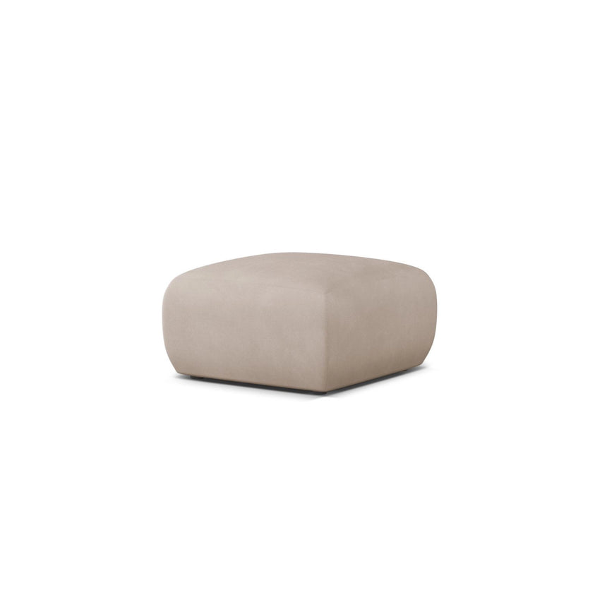 Molino Pouf aus Chenille in Beige (Rebel 25), 75x75 cm von Micadoni – Bild 3
