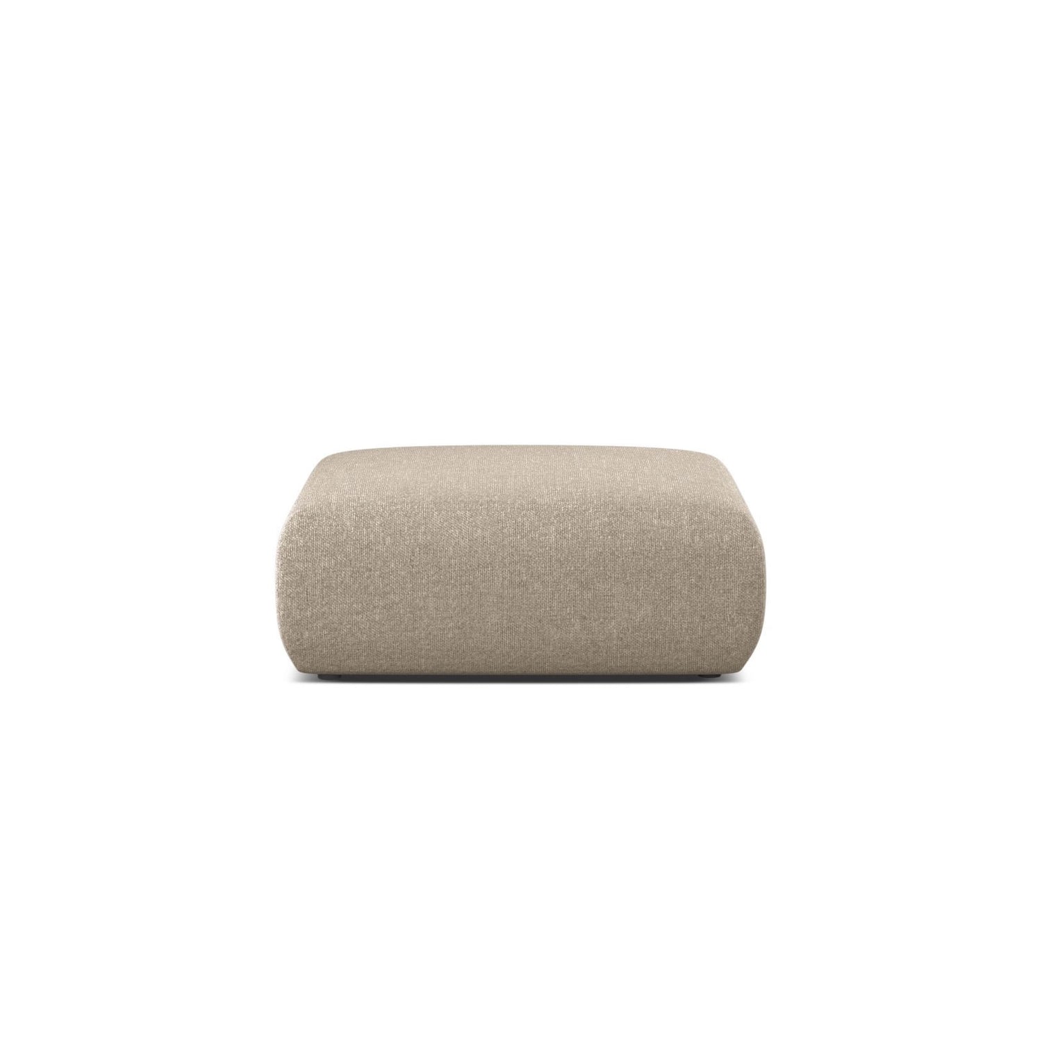Molino Pouf aus Chenille in Dunkelbeige (Eden 4 Beige), 100x100 cm von Micadoni – Bild 1