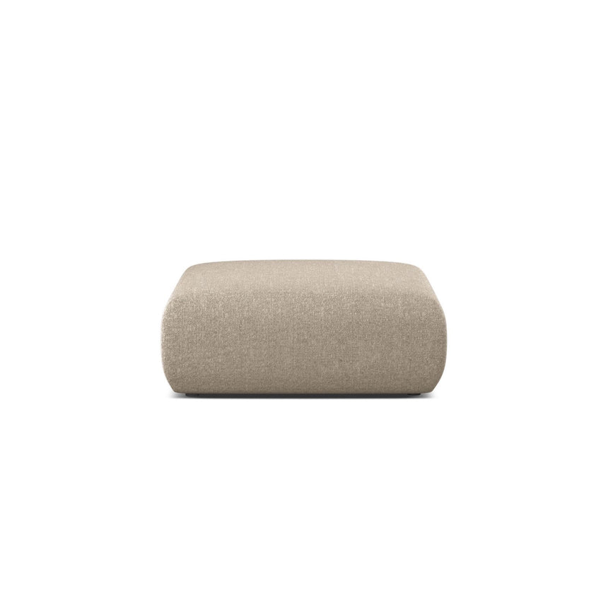 Molino Pouf aus Chenille in Dunkelbeige (Eden 4 Beige), 100x100 cm von Micadoni – Bild 1