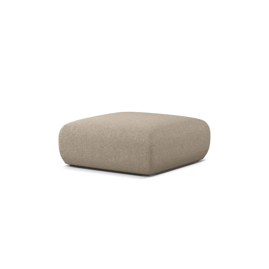 Molino Pouf aus Chenille in Dunkelbeige (Eden 4 Beige), 100x100 cm von Micadoni – Bild 3