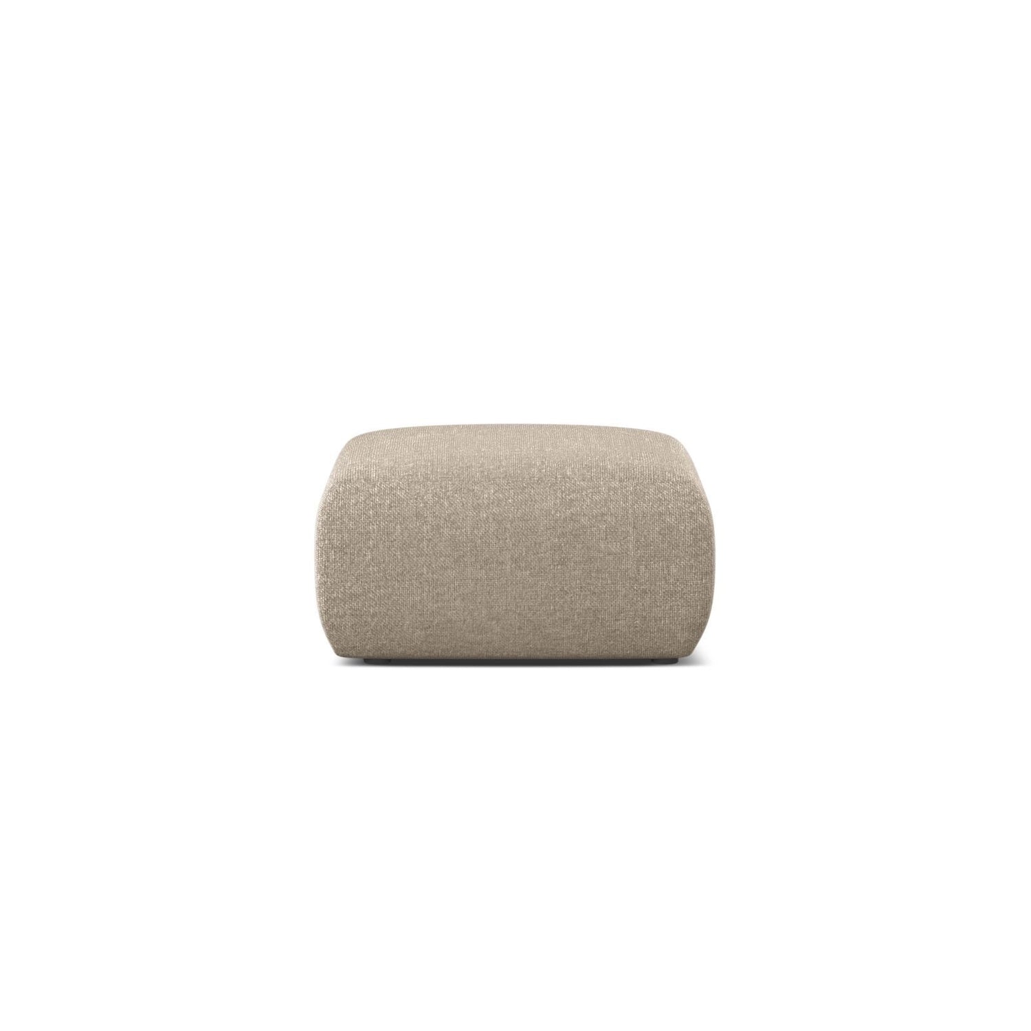 Molino Pouf aus Chenille in Dunkelbeige (Eden 4 Beige), 75x75 cm von Micadoni – Bild 1