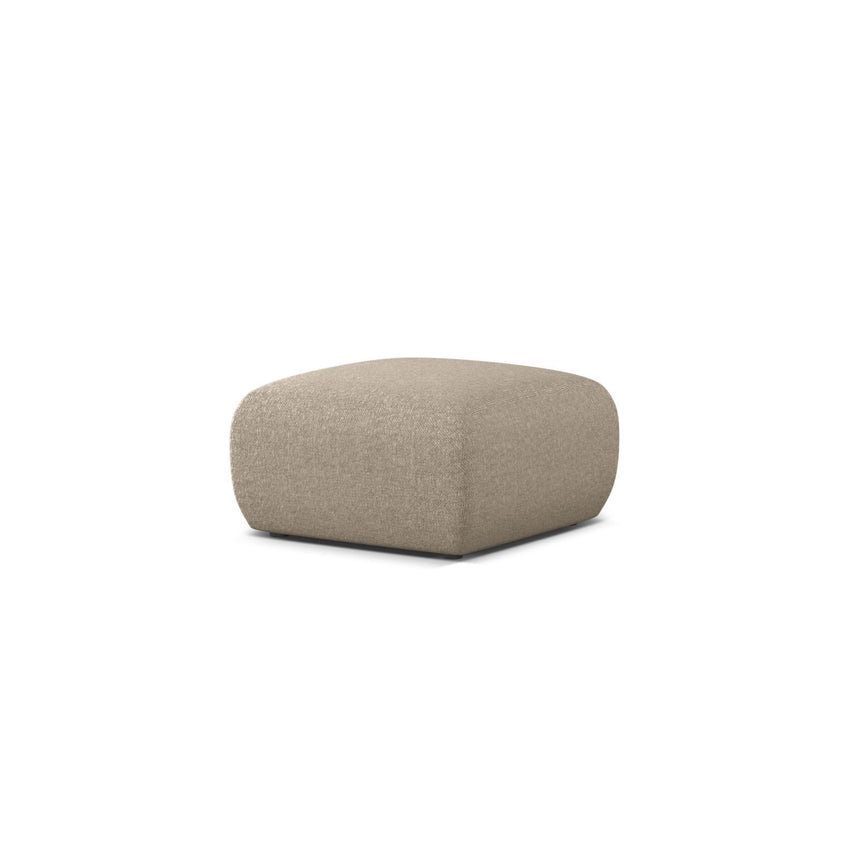 Molino Pouf aus Chenille in Dunkelbeige (Eden 4 Beige), 75x75 cm von Micadoni – Bild 3
