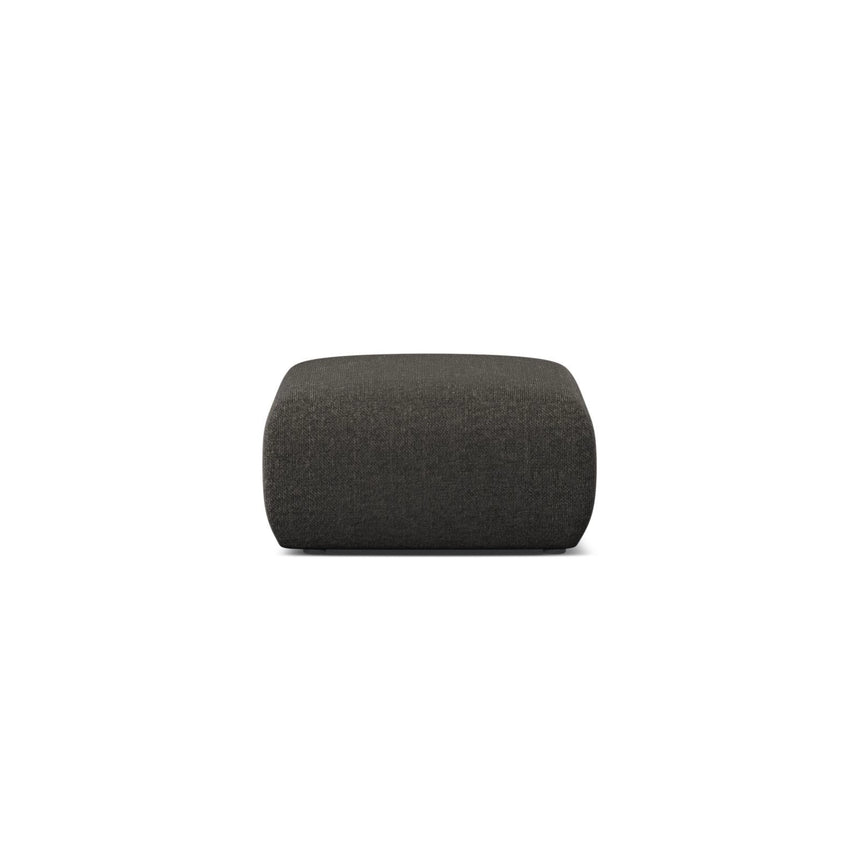 Molino Pouf aus Chenille in Dunkelgrau (Eden 20 Graphite), 75x75 cm von Micadoni – Bild 1