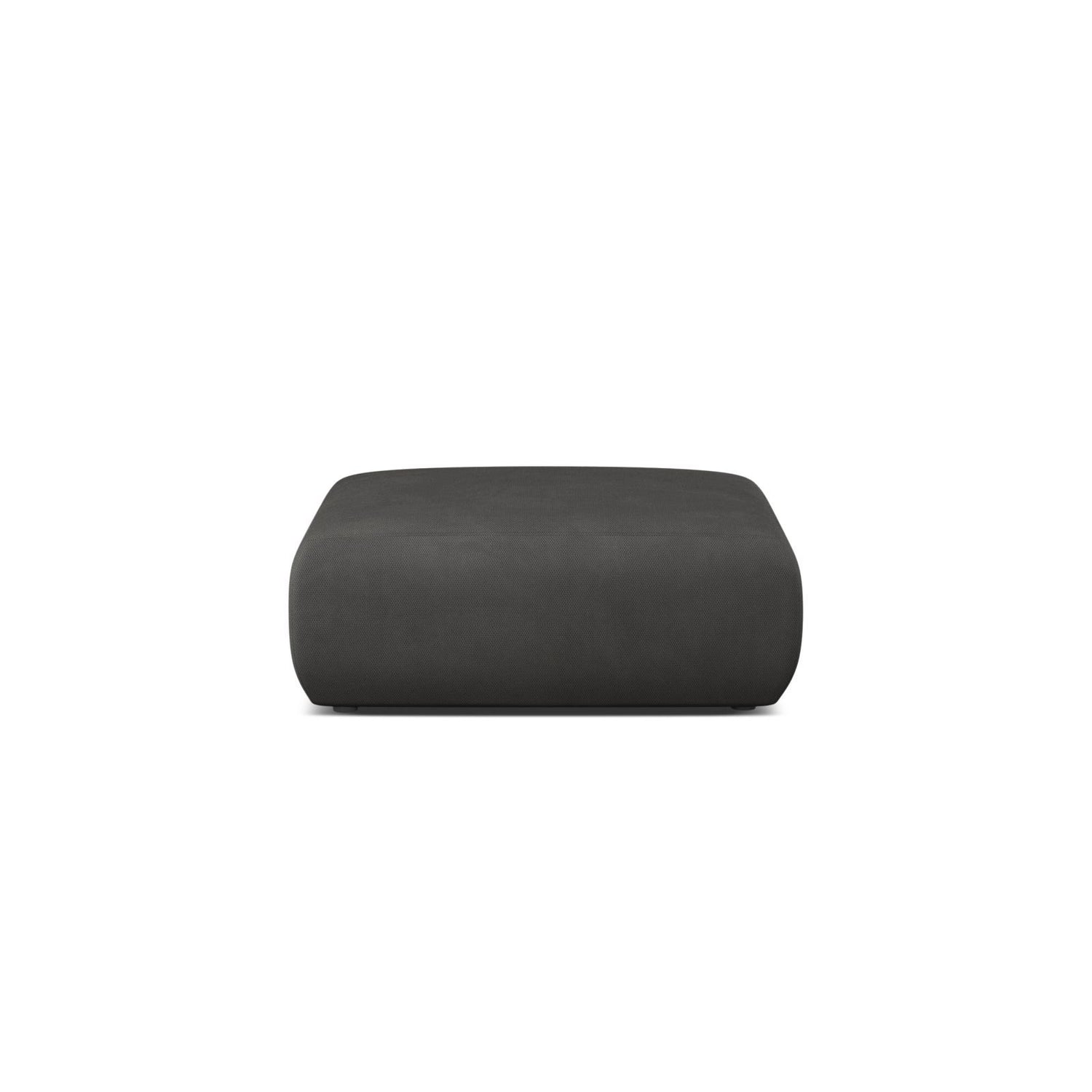 Molino Pouf aus Chenille in Dunkelgrau (Rebel 3), 100x100 cm von Micadoni – Bild 1