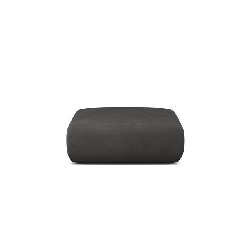 Molino Pouf aus Chenille in Dunkelgrau (Rebel 3), 100x100 cm von Micadoni – Bild 1