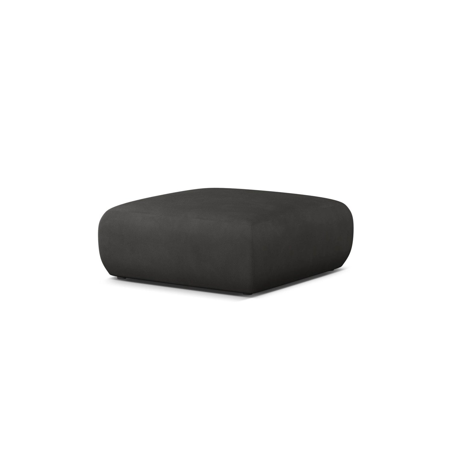 Molino Pouf aus Chenille in Dunkelgrau (Rebel 3), 100x100 cm von Micadoni – Bild 3