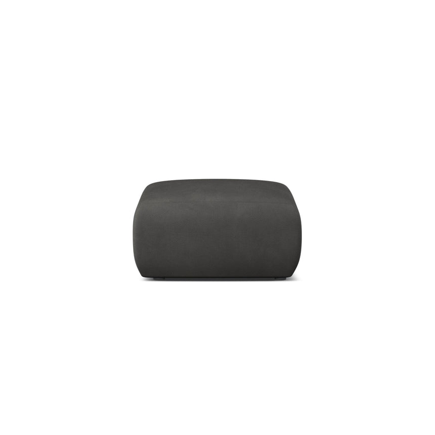 Molino Pouf aus Chenille in Dunkelgrau (Rebel 3), 75x75 cm von Micadoni – Bild 1