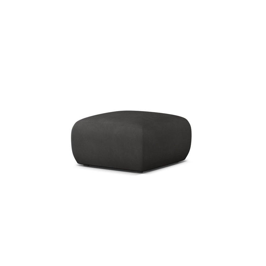 Molino Pouf aus Chenille in Dunkelgrau (Rebel 3), 75x75 cm von Micadoni – Bild 3