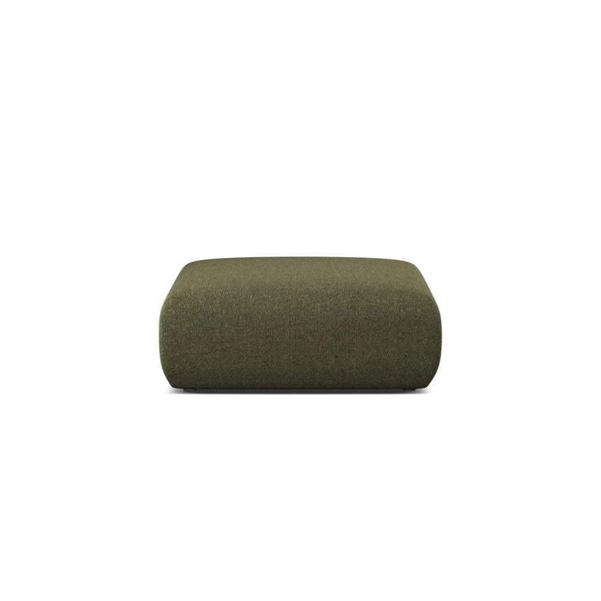 Molino Pouf aus Chenille in Grün (Eden 12 Olive), 100x100 cm von Micadoni – Bild 1