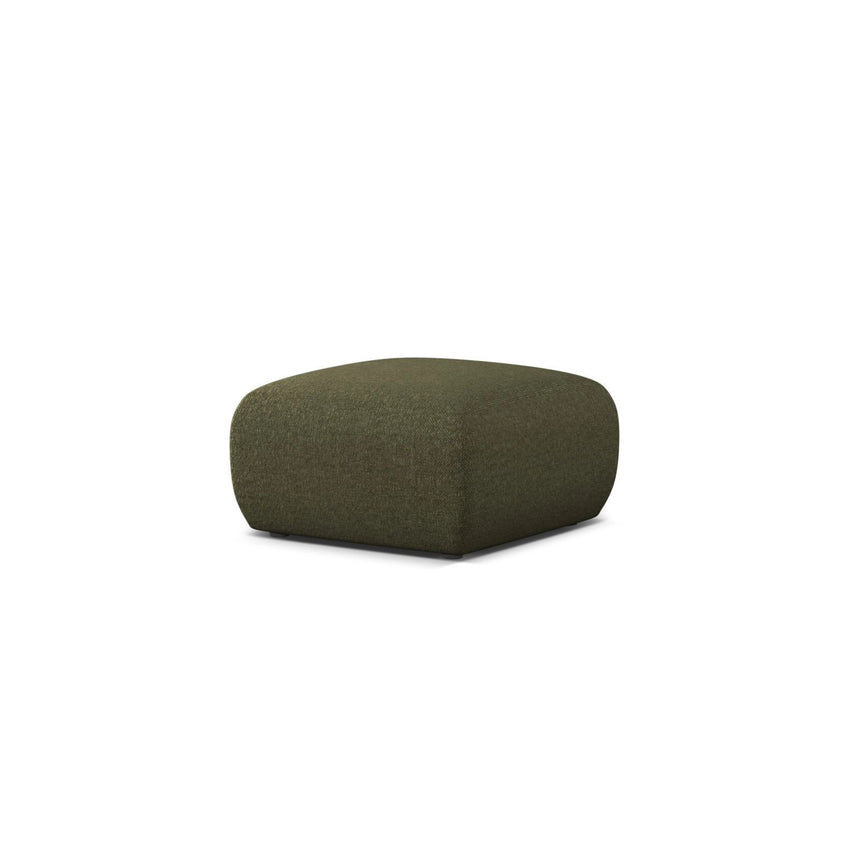 Molino Pouf aus Chenille in Grün (Eden 12 Olive), 75x75 cm von Micadoni – Bild 3