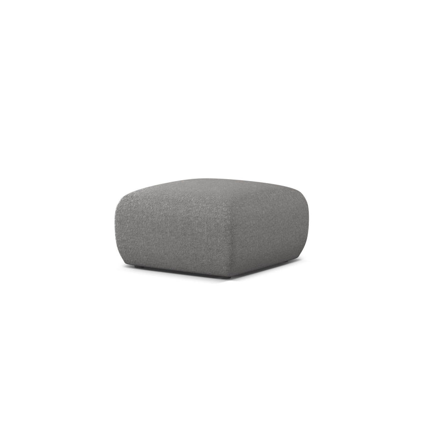 Molino Pouf aus Chenille in Hellgrau (Eden 18 Grey), 75x75 cm von Micadoni – Bild 3