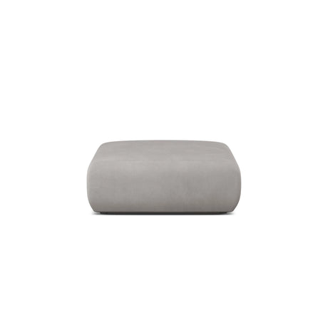 Molino Pouf aus Chenille in Hellgrau (Rebel 5), 100x100 cm von Micadoni – Bild 1