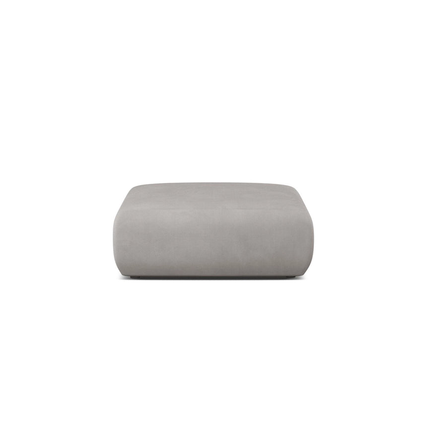 Molino Pouf aus Chenille in Hellgrau (Rebel 5), 100x100 cm von Micadoni – Bild 1