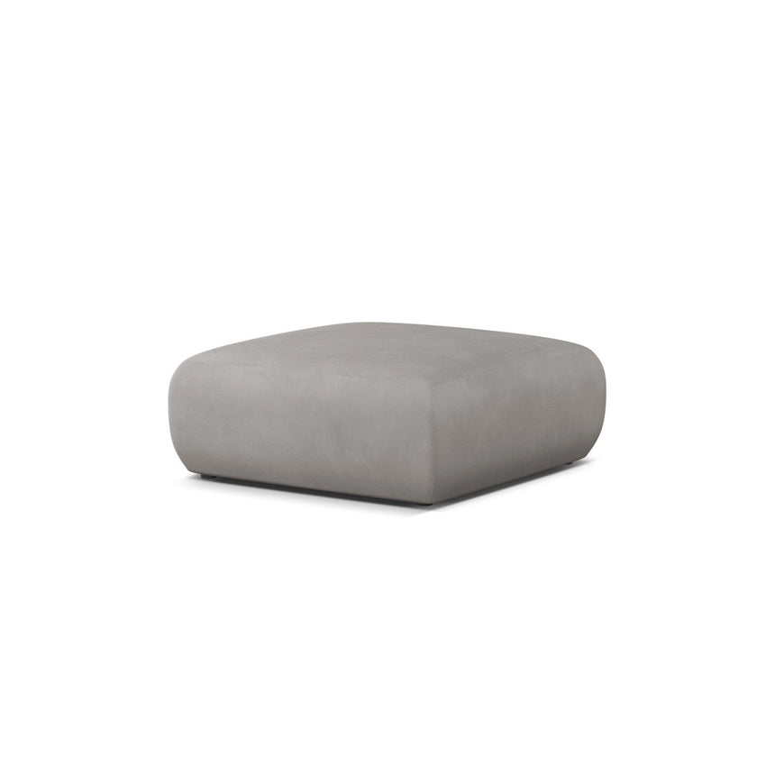 Molino Pouf aus Chenille in Hellgrau (Rebel 5), 100x100 cm von Micadoni – Bild 3