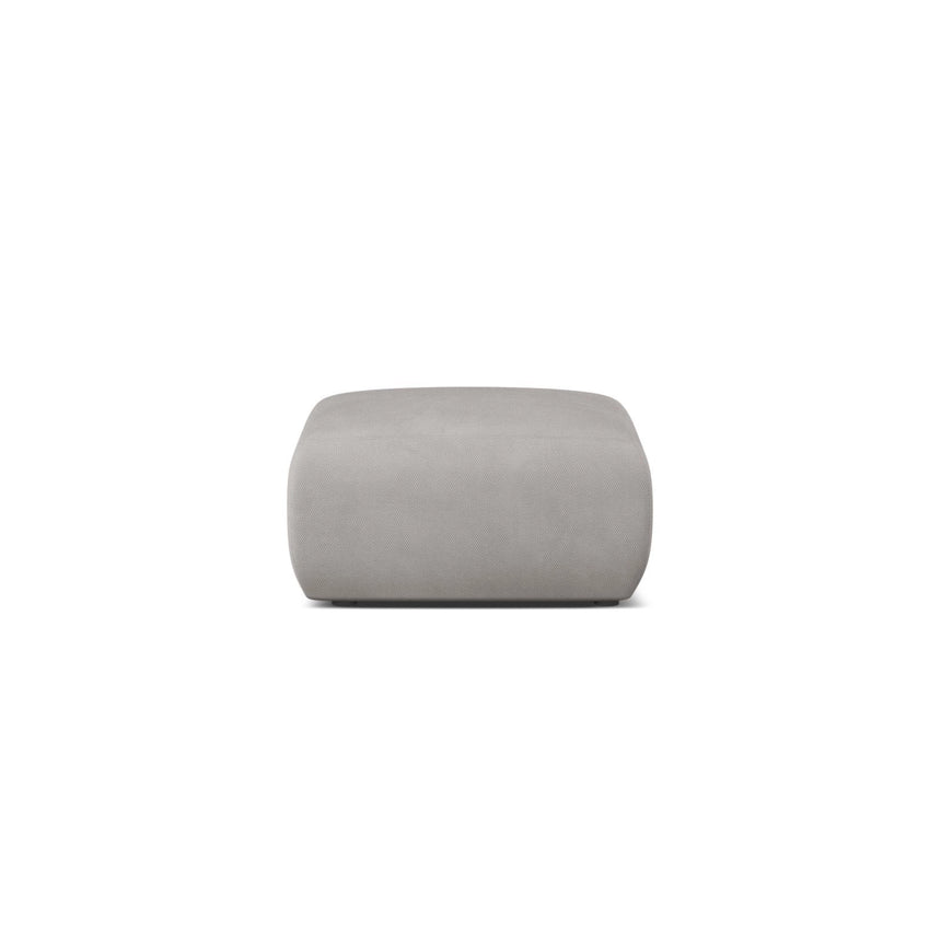Molino Pouf aus Chenille in Hellgrau (Rebel 5), 75x75 cm von Micadoni – Bild 1