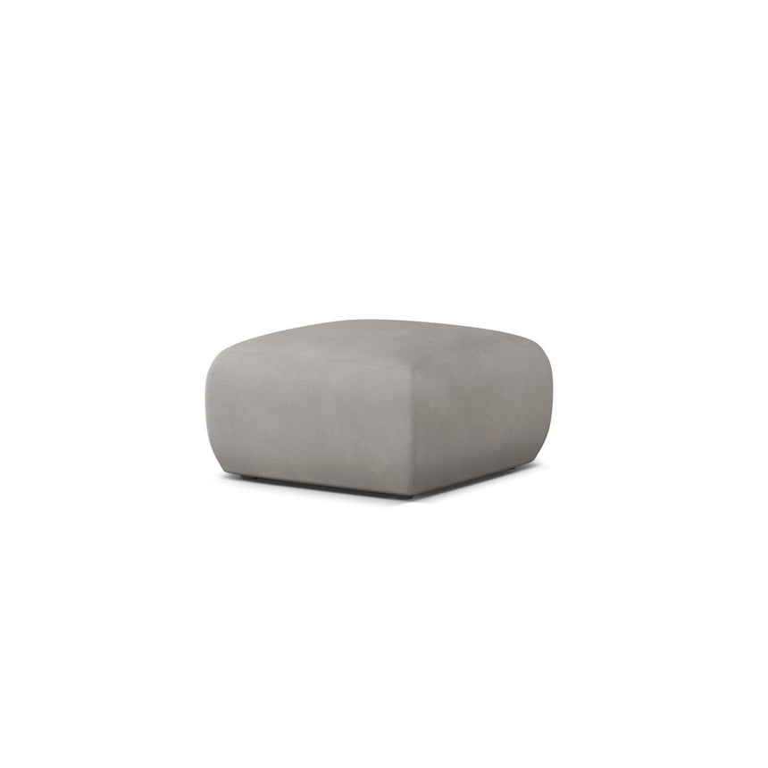 Molino Pouf aus Chenille in Hellgrau (Rebel 5), 75x75 cm von Micadoni – Bild 3