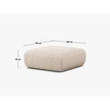 Molino Pouf aus Chenille in Hellgrün (Rebel 18), 100x100 cm von Micadoni – Bild 2