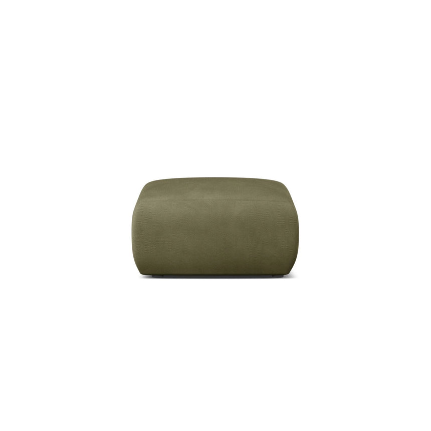 Molino Pouf aus Chenille in Hellgrün (Rebel 18), 75x75 cm von Micadoni – Bild 1