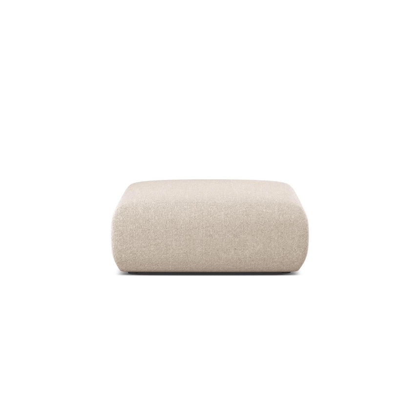 Molino Pouf aus Chenille in Leichtes Beige (Eden 2 Pearl), 100x100 cm von Micadoni – Bild 1