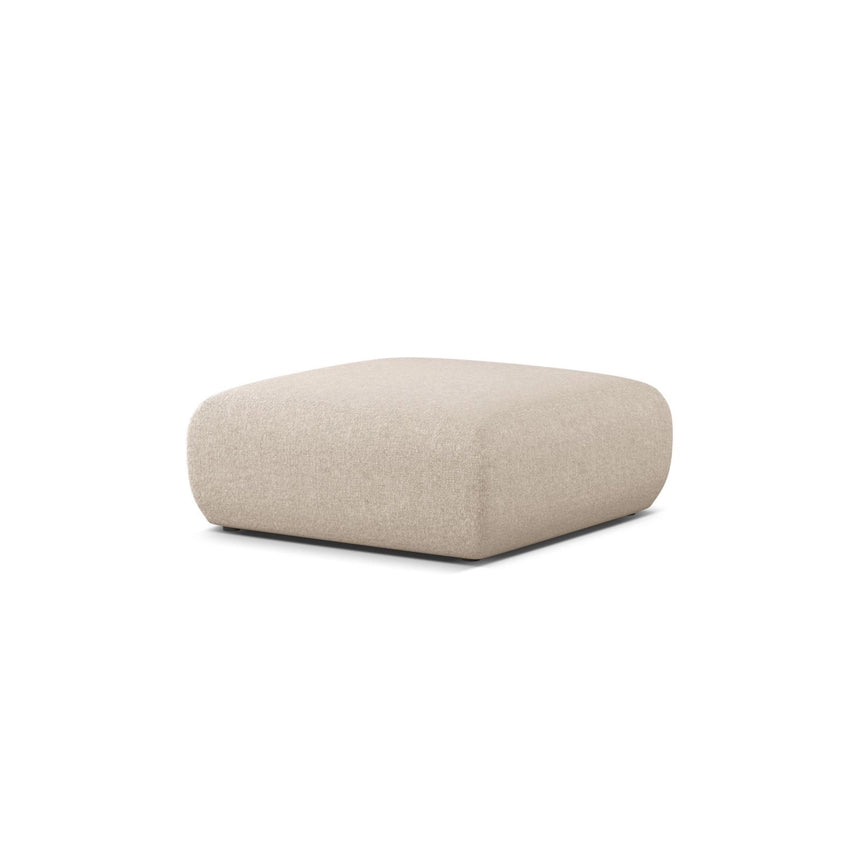 Molino Pouf aus Chenille in Leichtes Beige (Eden 2 Pearl), 100x100 cm von Micadoni – Bild 3