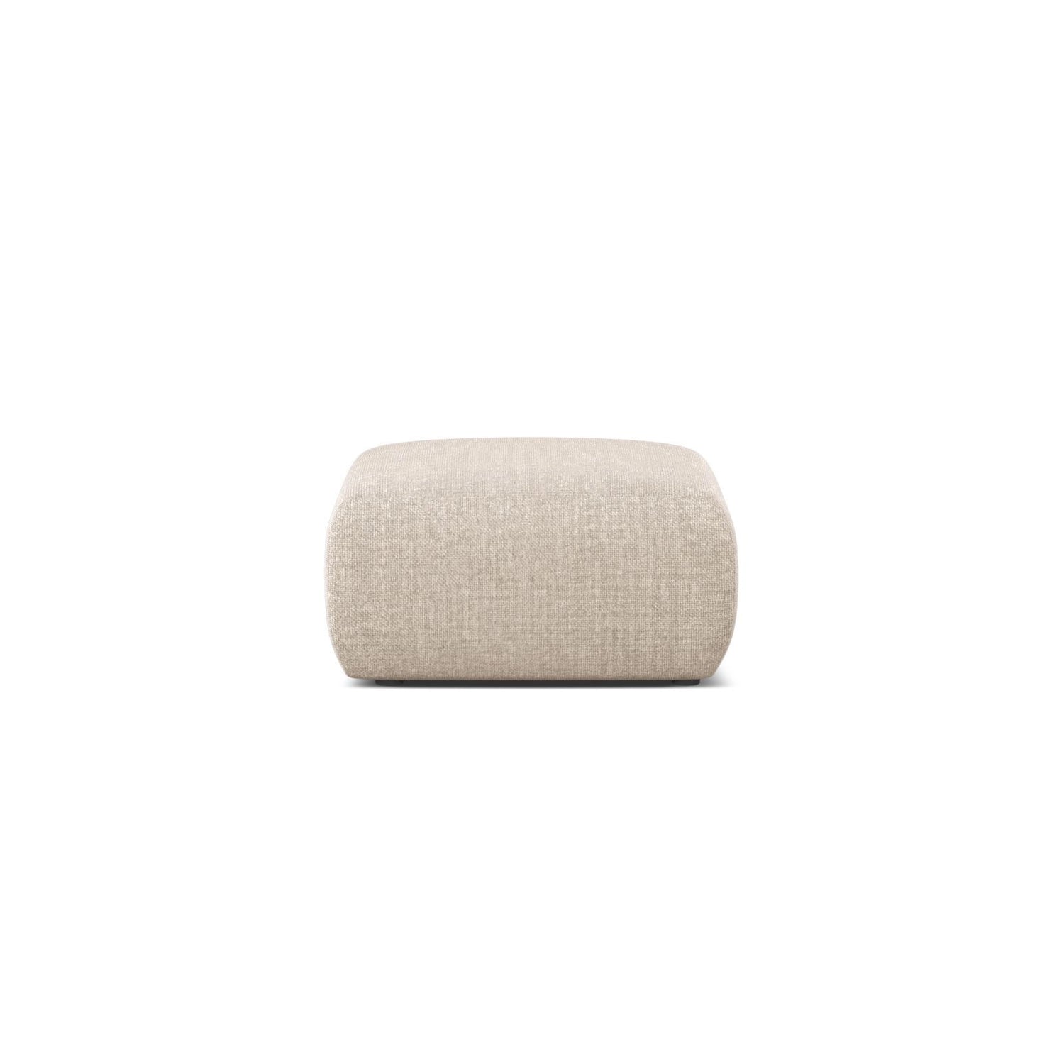 Molino Pouf aus Chenille in Leichtes Beige (Eden 2 Pearl), 75x75 cm von Micadoni – Bild 1