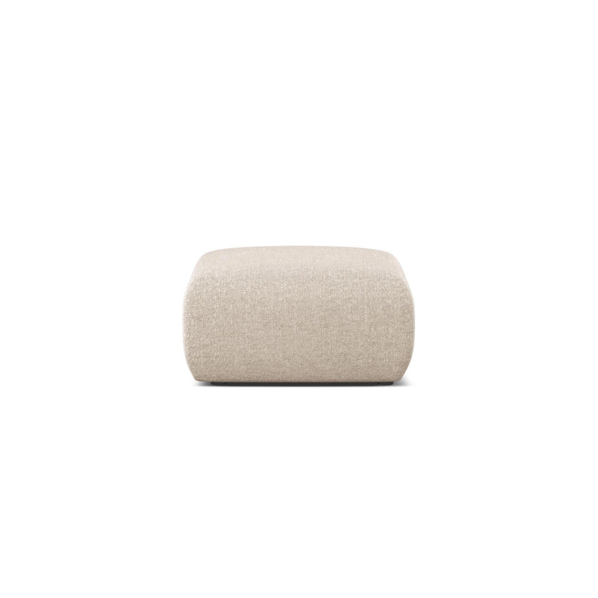 Molino Pouf aus Chenille in Leichtes Beige (Eden 2 Pearl), 75x75 cm von Micadoni – Bild 1