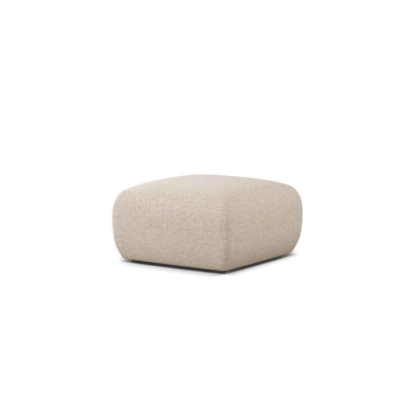 Molino Pouf aus Chenille in Leichtes Beige (Eden 2 Pearl), 75x75 cm von Micadoni – Bild 3