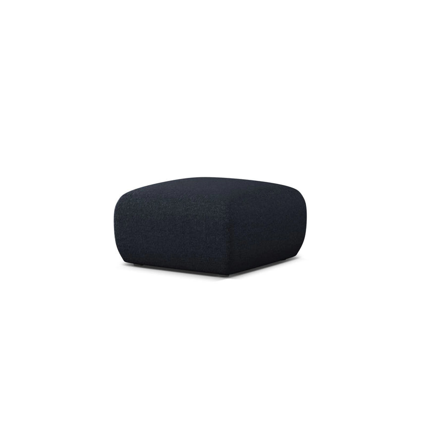 Molino Pouf aus Chenille in Marineblau (Eden 16 Deep Blue), 75x75 cm von Micadoni – Bild 3