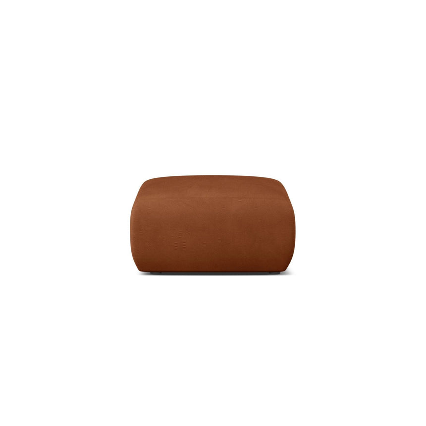 Molino Pouf aus Chenille in Orange (Rebel 20), 75x75 cm von Micadoni – Bild 1