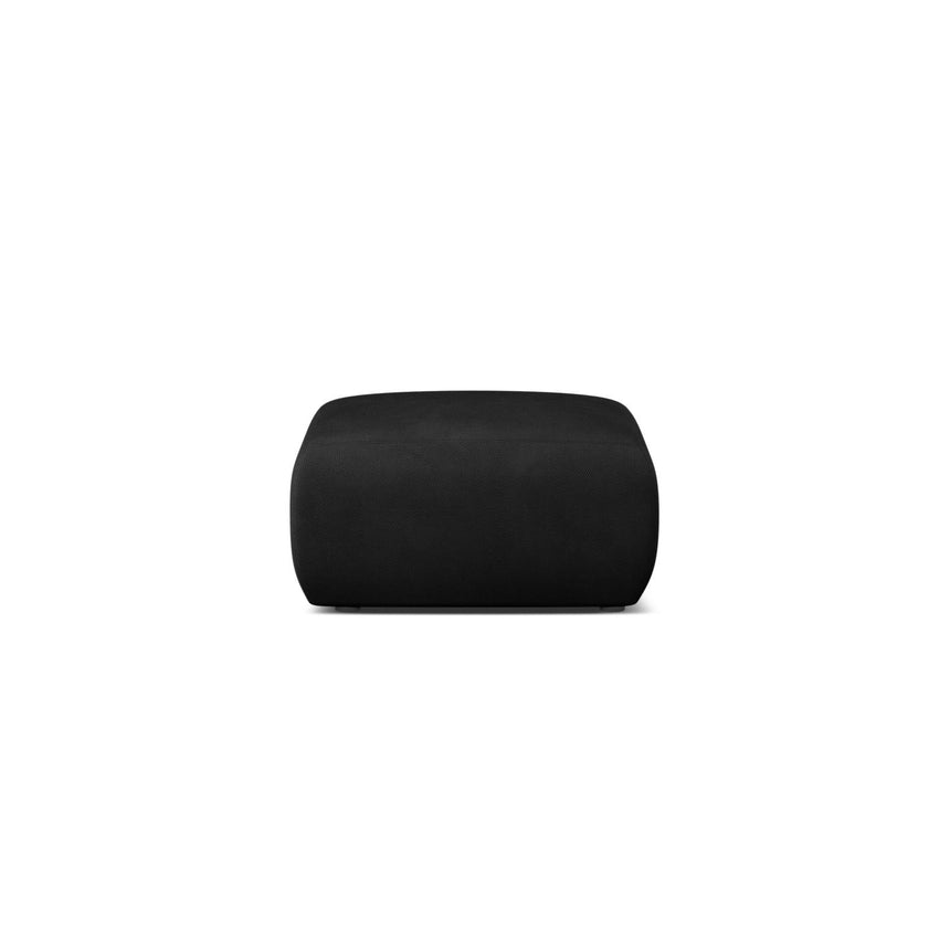 Molino Pouf aus Chenille in Schwarz (Rebel 1), 75x75 cm von Micadoni – Bild 1