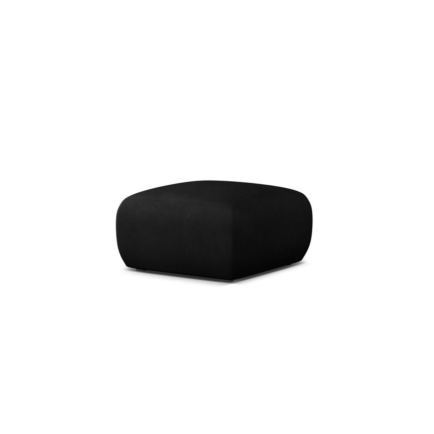 Molino Pouf aus Chenille in Schwarz (Rebel 1), 75x75 cm von Micadoni – Bild 4