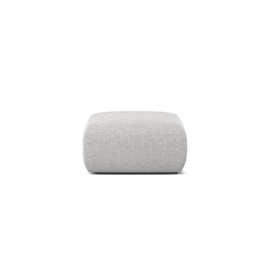 Molino Pouf aus Chenille in Silber (Eden 17 Silver), 75x75 cm von Micadoni – Bild 1