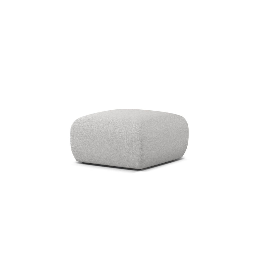 Molino Pouf aus Chenille in Silber (Eden 17 Silver), 75x75 cm von Micadoni – Bild 3