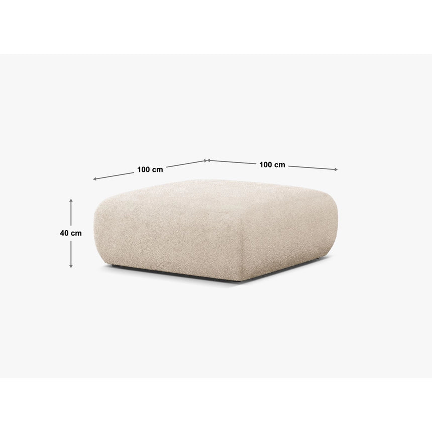 Molino Pouf aus Samt, Boucle oder Chenille, 100x100 cm von Micadoni – Bild 2