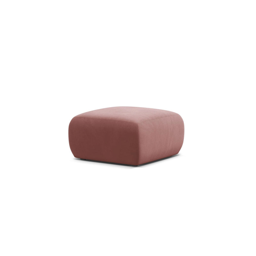 Molino Pouf aus Samt in Flamingo (Casino Salmon), 75x75 cm von Micadoni – Bild 3