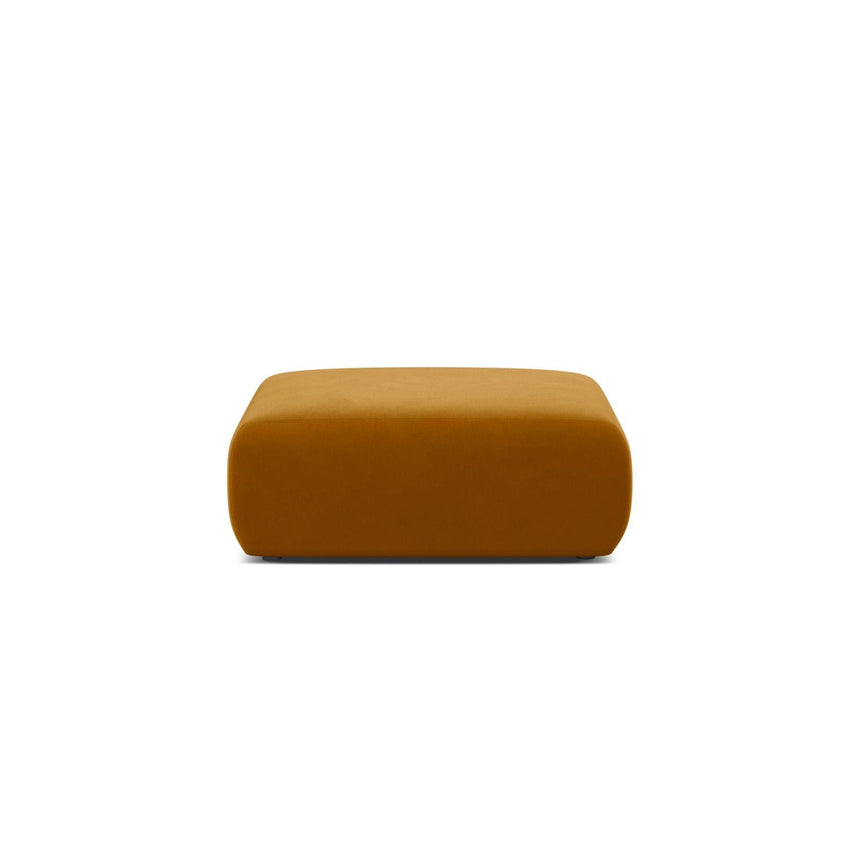 Molino Pouf aus Samt in Gelb (Casino Mostaza), 100x100 cm von Micadoni – Bild 1