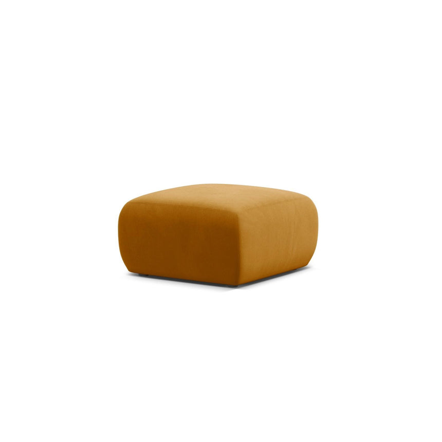 Molino Pouf aus Samt in Gelb (Casino Mostaza), 75x75 cm von Micadoni – Bild 3