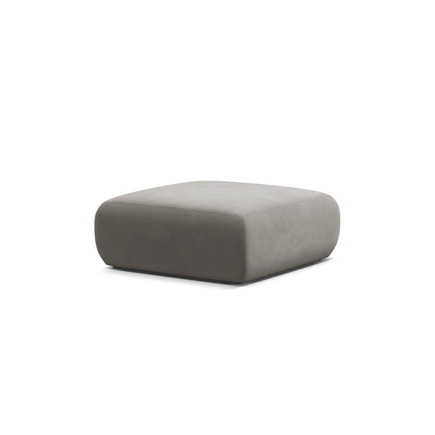 Molino Pouf aus Samt in Grau (Casino Stone), 100x100 cm von Micadoni – Bild 3