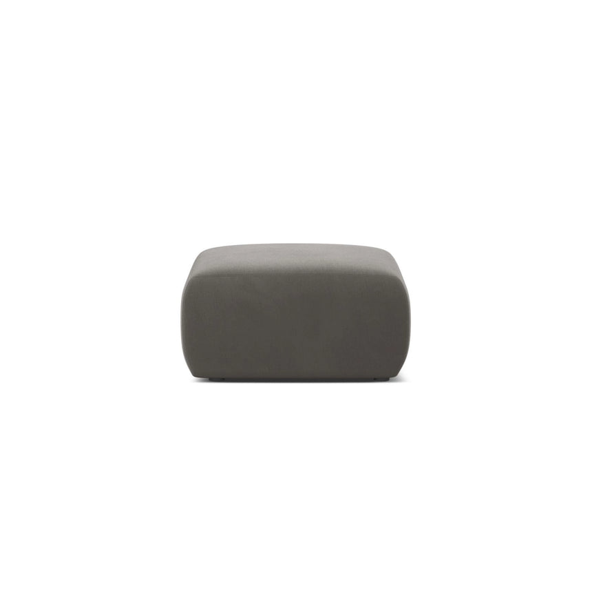 Molino Pouf aus Samt in Grau (Casino Stone), 75x75 cm von Micadoni – Bild 1