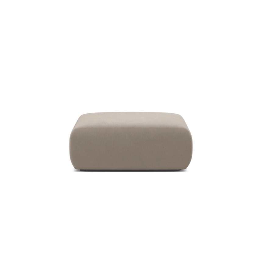 Molino Pouf aus Samt in Leichtes Beige (Casino Pearl), 100x100 cm von Micadoni – Bild 1