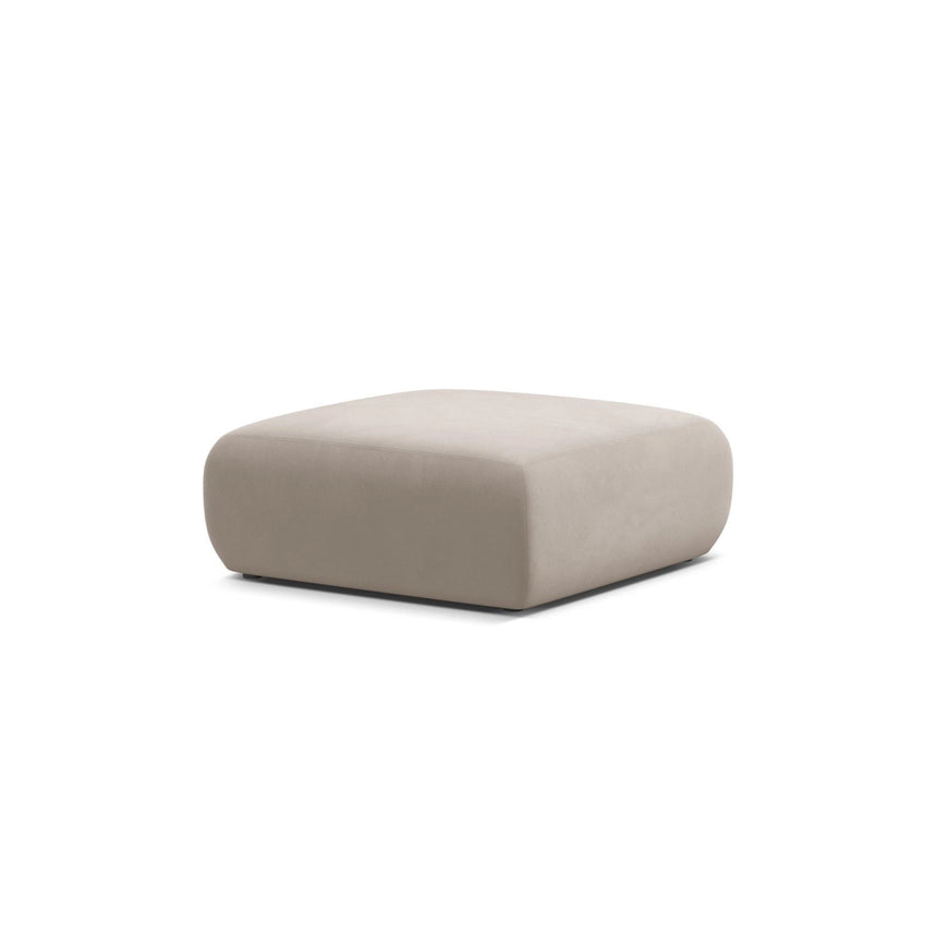 Molino Pouf aus Samt in Leichtes Beige (Casino Pearl), 100x100 cm von Micadoni – Bild 3