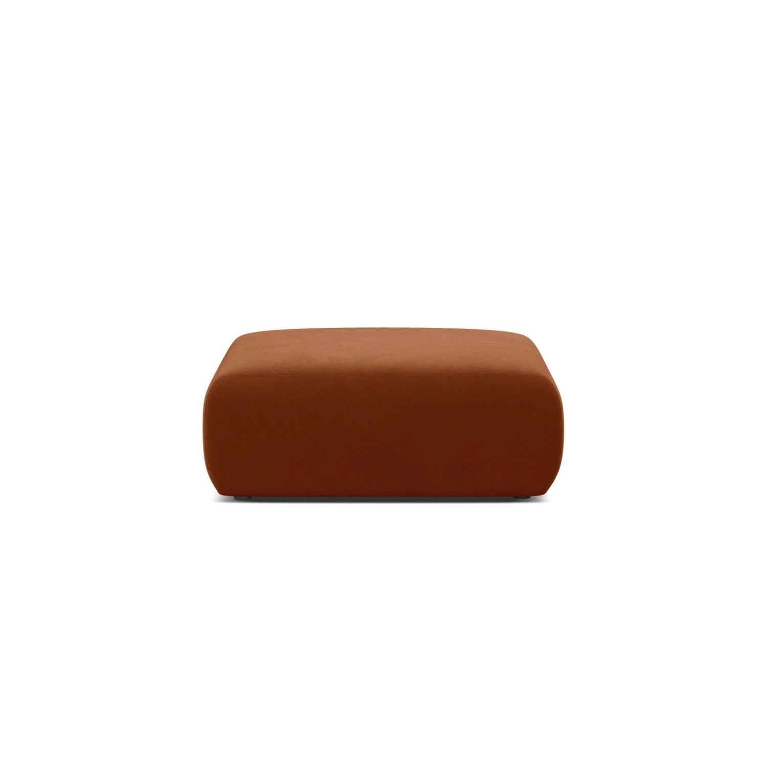 Molino Pouf aus Samt in Terrakotta (Casino Terracota), 100x100 cm von Micadoni – Bild 1