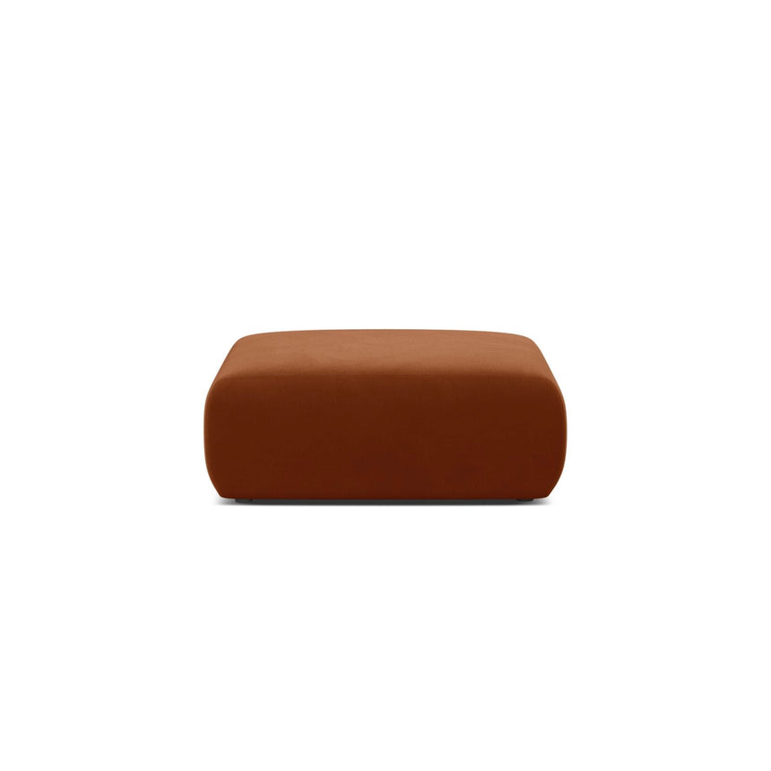 Molino Pouf aus Samt in Terrakotta (Casino Terracota), 100x100 cm von Micadoni – Bild 1