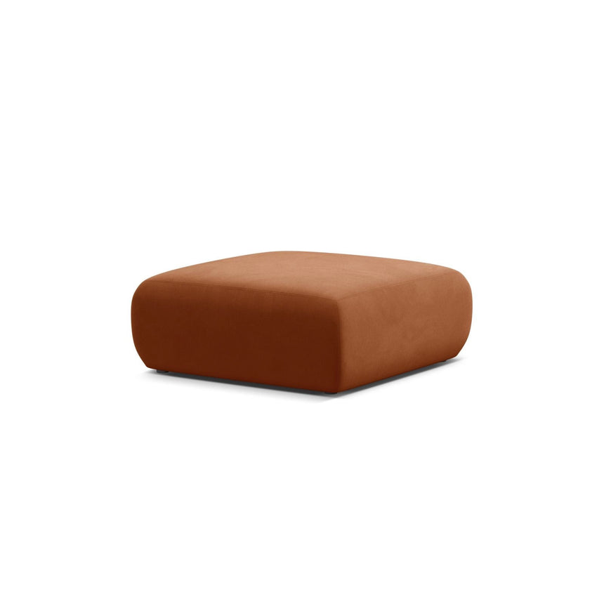 Molino Pouf aus Samt in Terrakotta (Casino Terracota), 100x100 cm von Micadoni – Bild 3