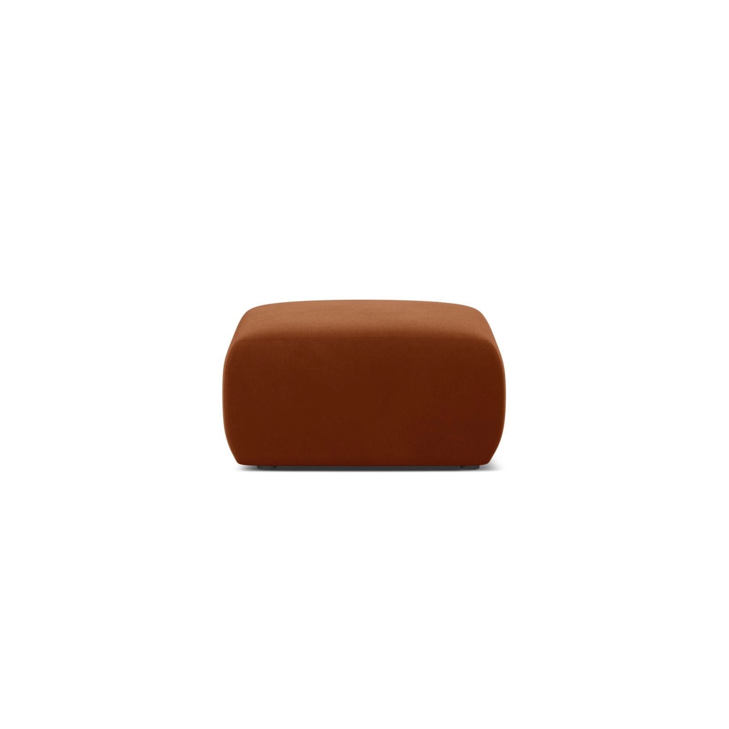 Molino Pouf aus Samt in Terrakotta (Casino Terracota), 75x75 cm von Micadoni – Bild 1