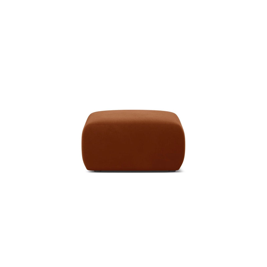 Molino Pouf aus Samt in Terrakotta (Casino Terracota), 75x75 cm von Micadoni – Bild 1