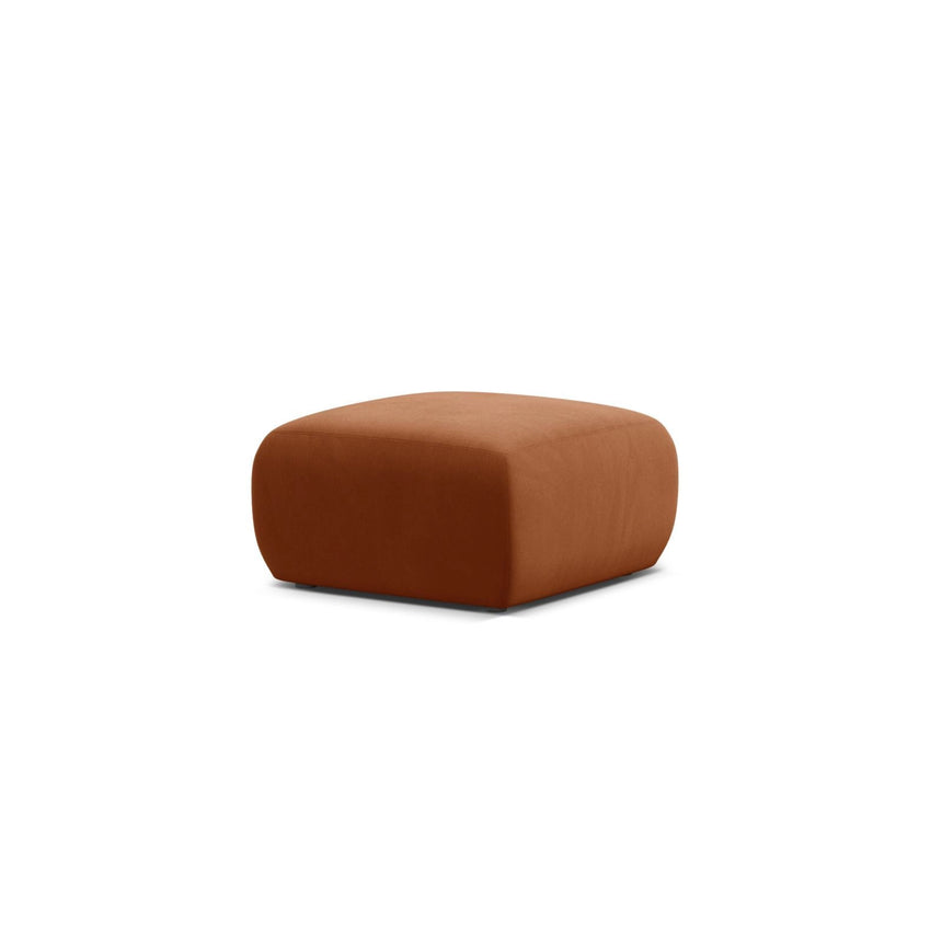Molino Pouf aus Samt in Terrakotta (Casino Terracota), 75x75 cm von Micadoni – Bild 3