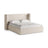 Mount Bett mit Kopfteil und Stauraum aus Boucle in Leichtes Beige (CORAL 65), 140x200 cm von Micadoni – Bild 1