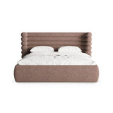 Mount Bett mit Kopfteil und Stauraum aus Strukturierter Stoff in Pink Melange (Puente 68), 200x200 cm von Micadoni – Bild 5