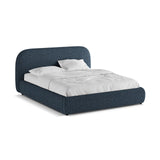 Murada Bett mit Kopfteil aus Chenille in Blau Melange (Tracy 211.08), 180x200 cm von Micadoni – Bild 5